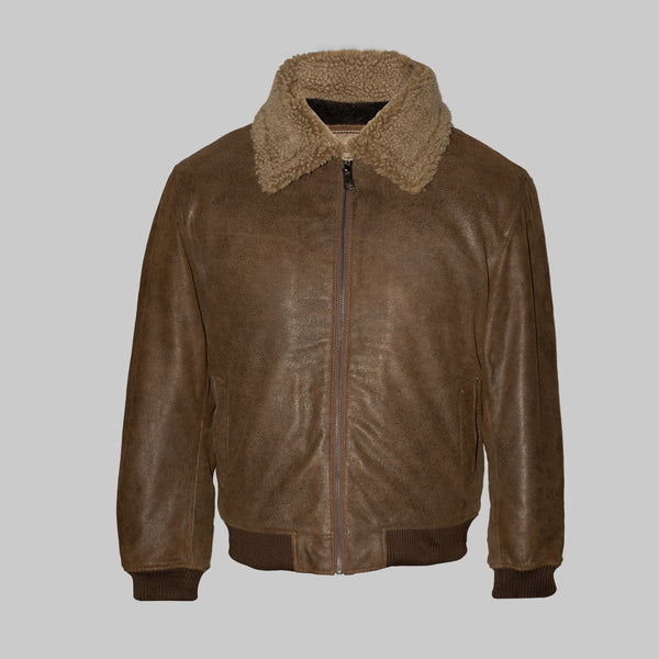 Men’s Light Brown Leather Jacket – TrendSetter