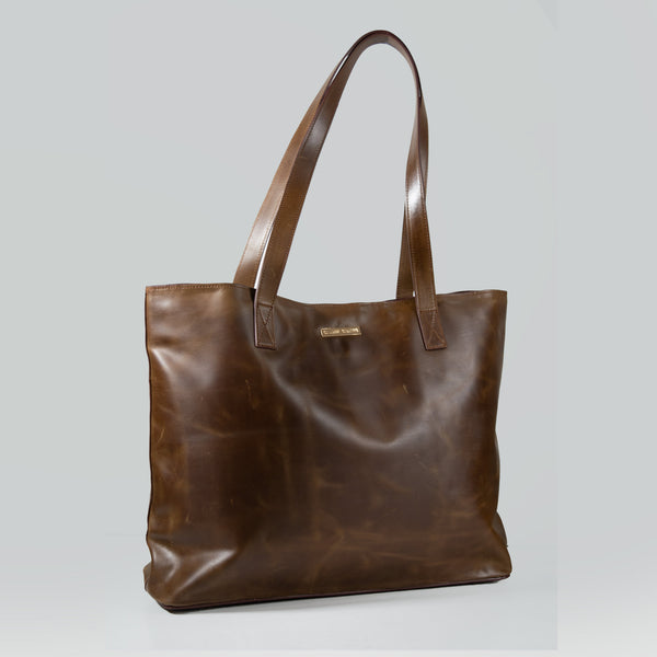 Real Leather Tote Bag – Jumbo (Brown)