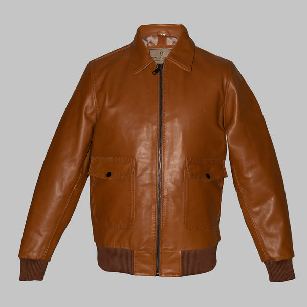 Men’s Light Brown Leather Jacket – Maverick